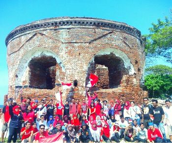 Tourists at temple