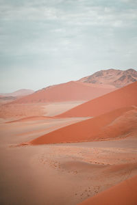 Scenic view of desert against sky