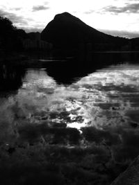 Reflection of clouds in river