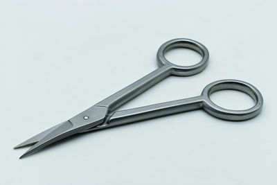 High angle view of electric lamp against white background