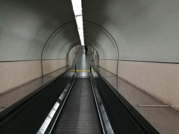 Moving walkway at subway station