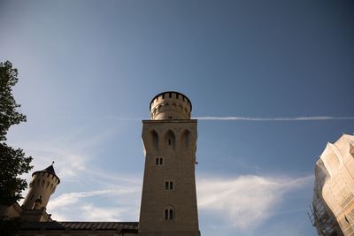 Low angle view of old building against sky