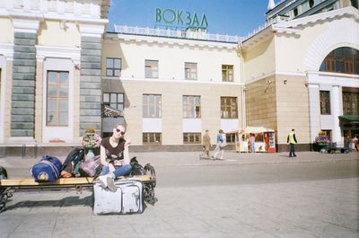 Women sitting at music concert in city