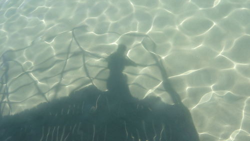 High angle view of swimming pool in sea