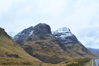 Low angle view of mountain against sky