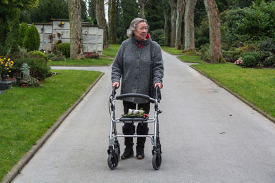 Full length of woman walking