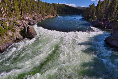 River flowing through rocks