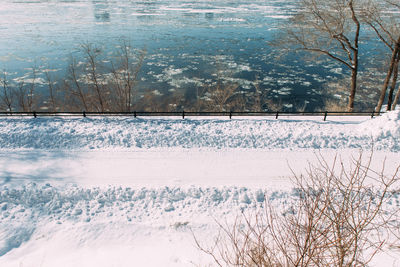 Scenic view of snow covered landscape