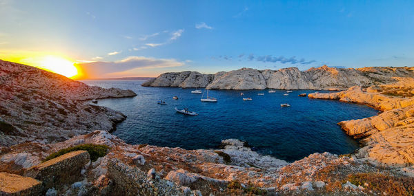 Scenic view of sea against sky