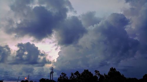 Low angle view of storm clouds in sky