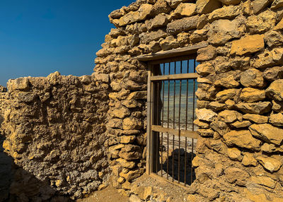 Window on wall of old building