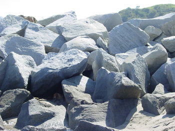 View of stone wall against sky