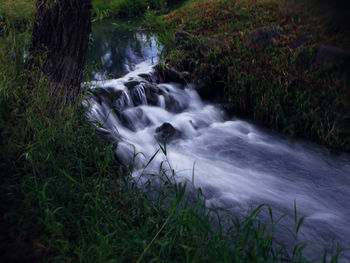 Scenic view of waterfall