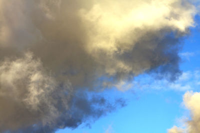 Low angle view of clouds in sky