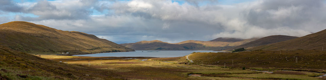 Panoramic view of lake against sky