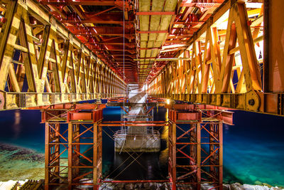 Bridge over river during construction