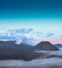 Bromo mountain in morning view
