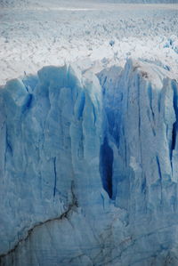 High angle view of frozen landscape