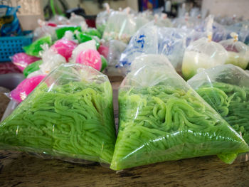 Close-up of ice cream for sale in market