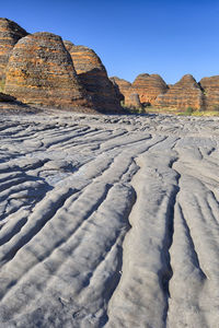 Rock formations on land