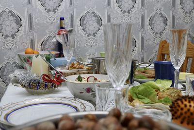 View of food on table