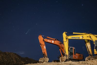 Construction site at night