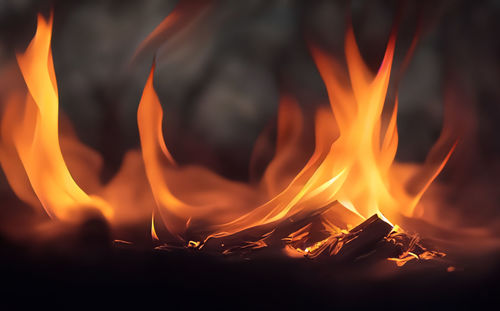 Close-up of fire