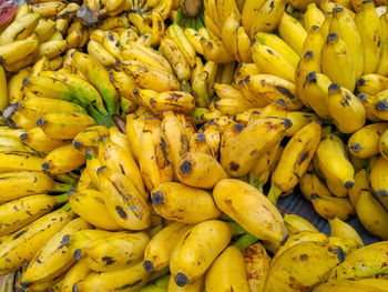 Full frame shot of yellow fruits for sale in market