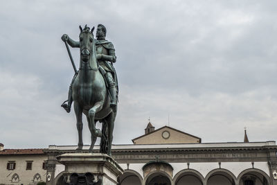 Equestrian statue in florence