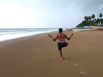 View of people on beach