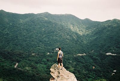 Man standing on mountain