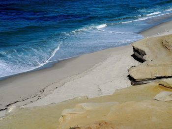 High angle view of beach