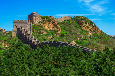 Low angle view of castle against sky