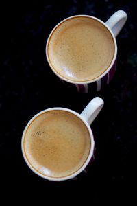 Close-up of coffee cup on table