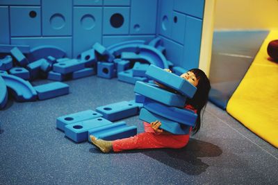 Close-up of toy car on table at home