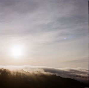 Low angle view of mountain against sky during sunset