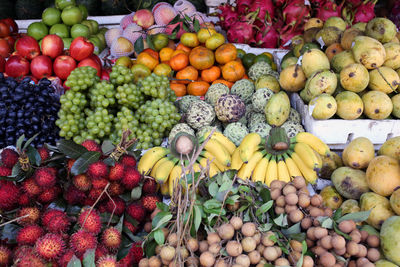 Fruits for sale at market stall