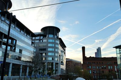 Low angle view of buildings in city