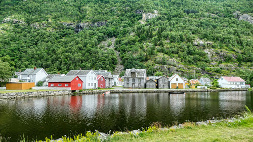 House by lake