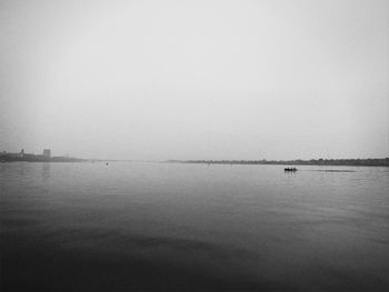 View of calm sea against clear sky