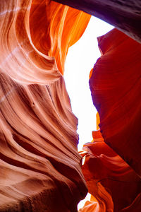 Low angle view of rock formation