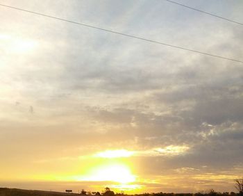 Low angle view of sky during sunset