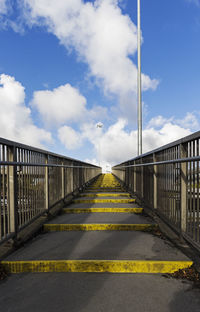 View of bridge against cloudy sky