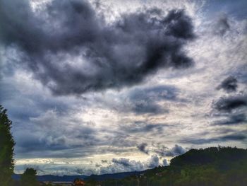 Low angle view of cloudy sky