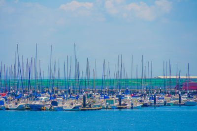 Boats in harbor