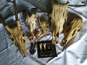 High angle view of buddha statue