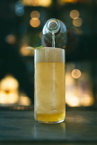 Close-up of drink on table