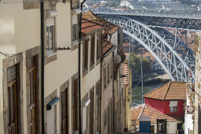 Dom luis i bridge over douro river in city