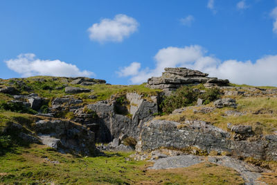 Scenic view of rocky mountains against sky