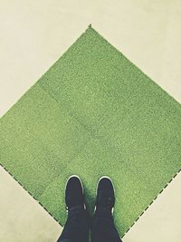 Low section of person standing on ground